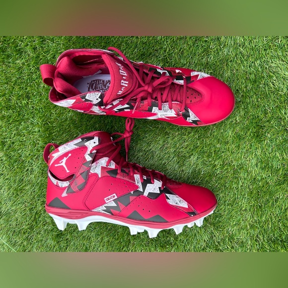 DV7324-661 13 Jordan 7 Force Savage Oklahoma Sooners PE Football Cleats
NO BOX - Picture 2 of 11